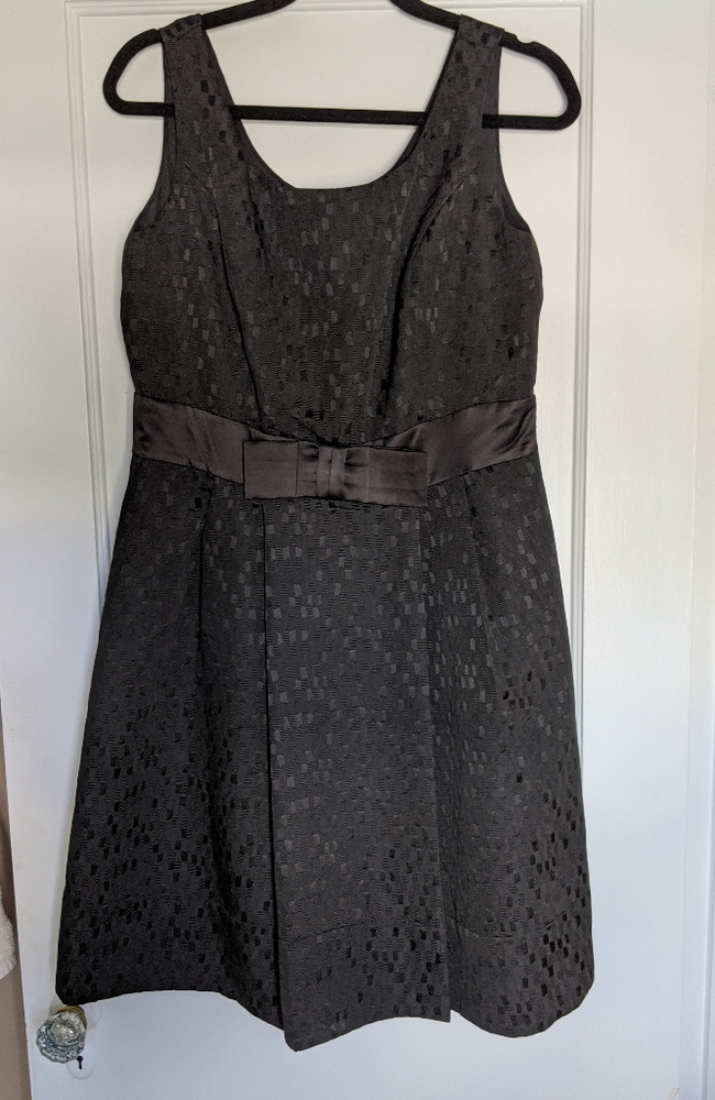 Max & Cleo black bow cocktail dress